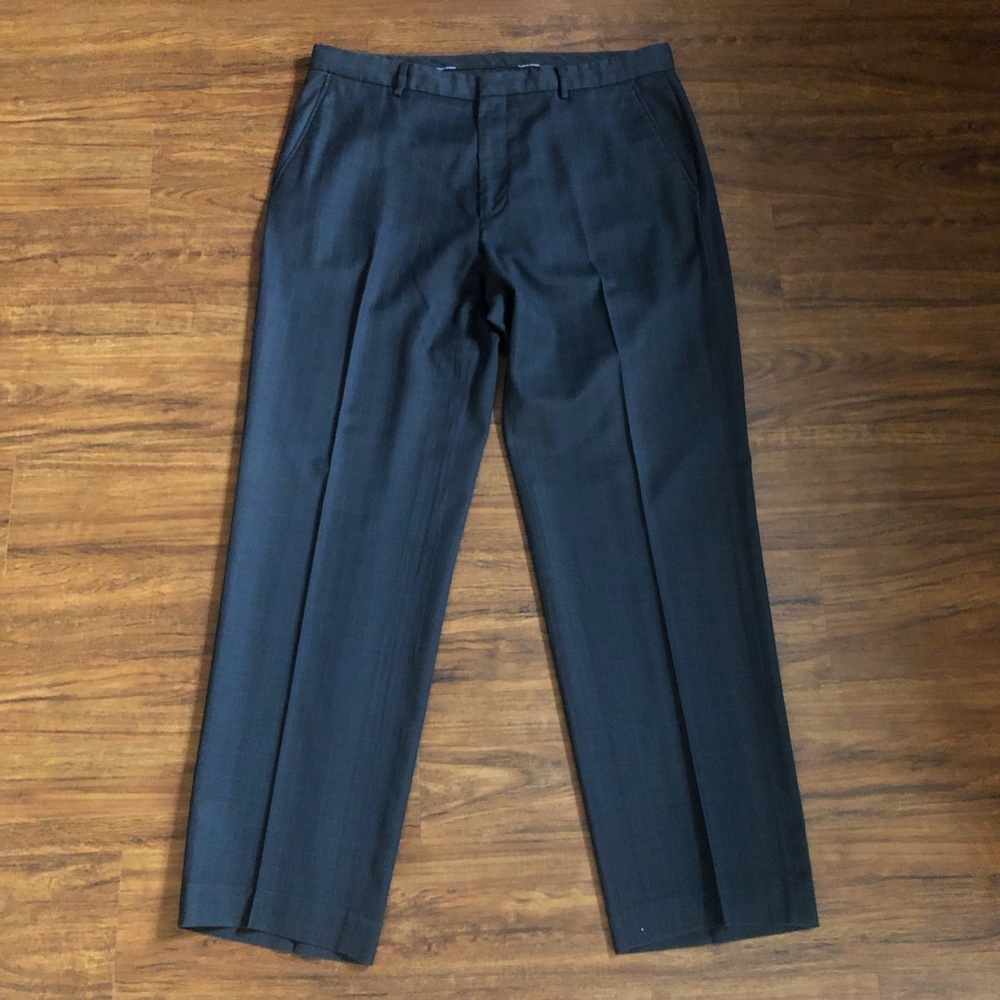 Calvin Klein Windowpane Plaid Dress Pants